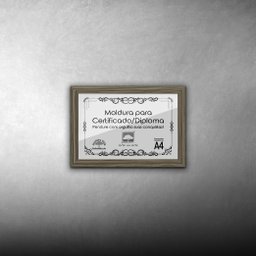Kit 10 Certificados Diplomas A4 com Tela de Acetato e MDF - Moldura Madeira - 5