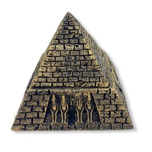 Escultura Pirâmide Egípcia dourada 9 cm em resina