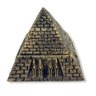 Escultura Pirâmide Egípcia dourada 9 cm em resina - 1