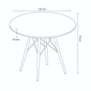 Ver imagem 5 de Conjunto Sala de Jantar Mesa Eiffel 120cm Tampo MDF com 4 Cadeiras Amanda 