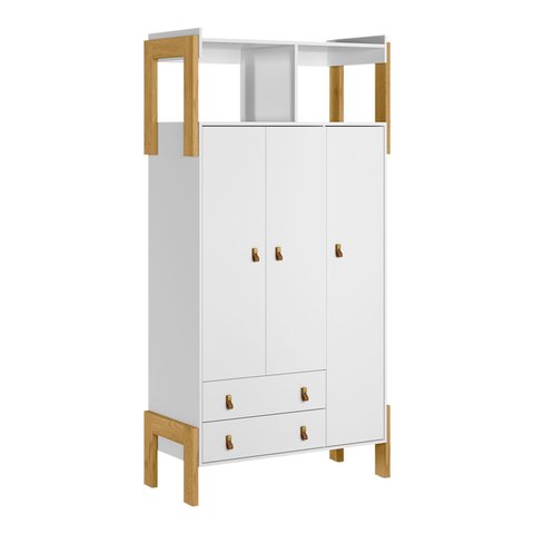 Guarda-roupa com Nicho Fantasia Branco - Qmovi