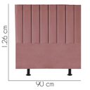 Ver imagem 3 de Cabeceira Cama Box Solteiro Estofada Carla 90 Cm Suede:rosê