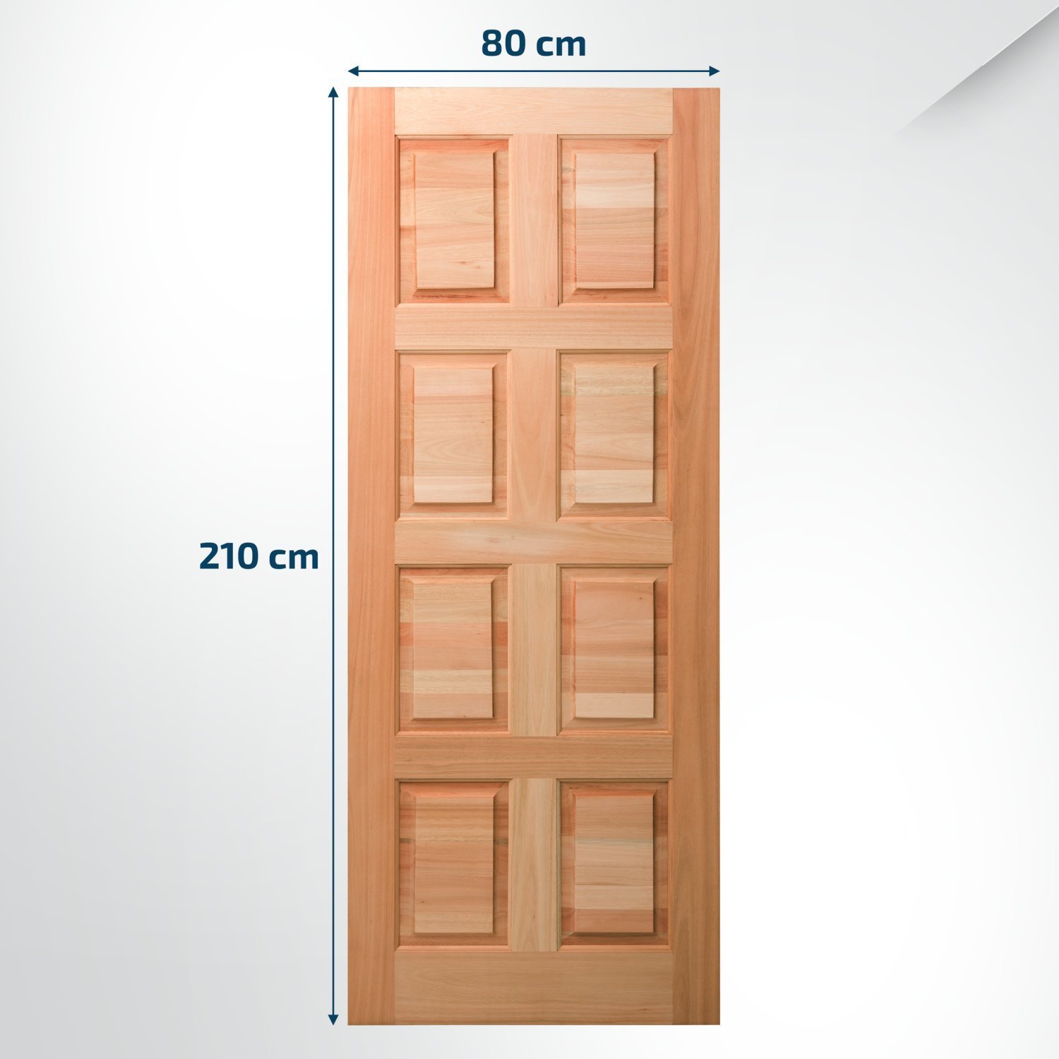 Folha de Porta Maciça 210x80cm Eucalipto PM46 Hagá Cruzeiro Portas - 2