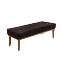 Ver imagem 1 de Recamier Genova 140 Cm Luxo Suede com Madeira Maciça Café