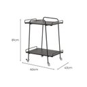 Ver imagem 3 de Carrinho Multiuso em Metal Organizador para Sala e Cozinha Leck Preto
