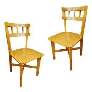 Kit 2 Cadeiras de Jantar Madeira Maciça Encosto Anatômico