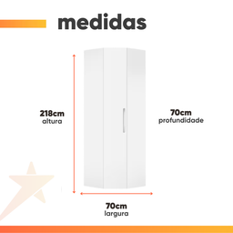 Modulo Ja Georgia Armário de Canto Branco Fosco - 4