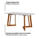 Ver imagem 7 de Conjunto Sala de Jantar Califórnia 6 Lugares Retangular Madeira Maciça Dakota Off White Caramelo/C