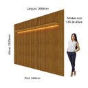 Ver imagem 4 de Painel para TV até 85 Polegadas Impressão Ripada com LED 1 Prateleira 268,8cm Requinte Gelius Móveis