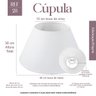 Cúpula Abajur Luminária Cônica 30x15x40cm de Tecido Algodão Soquete Nacional Cor Branco Ref 28 - 1