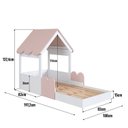 Ver imagem 5 de Cama Infantil Montessoriana com Casinha Infanto Branco/Rosa Milkshake