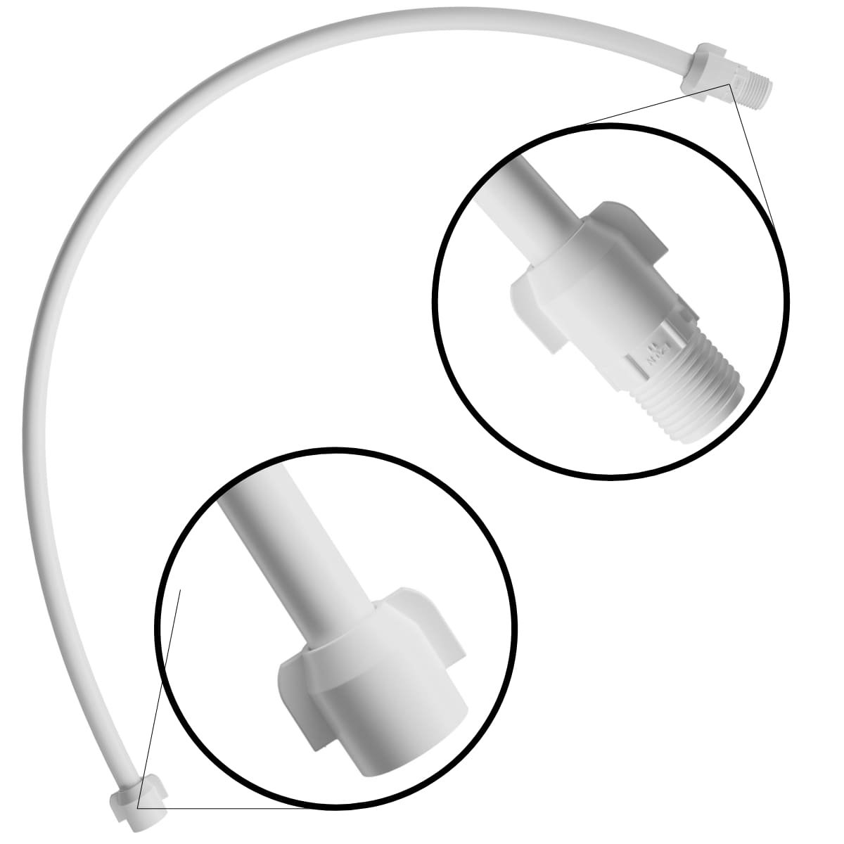 Engate Mangueira Flexível para Descarga 50cm X 1/2" Branco | Astra | Kit 03 Un - 3