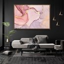 Ver imagem 2 de Quadro Decorativo Moderno Abstrato Rosa com Moldura e Sem Vidro 90X140