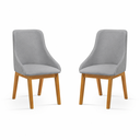 Ver imagem 4 de Conjunto Mesa Jantar 1,20m Off-White 4 Cadeira Verona Linho Cinza Luxo