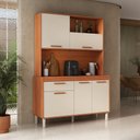 Ver imagem 5 de Armário de Cozinha Itatiaia Dunas 140cm 5 Portas e 1 Gaveta Cinamomo/off-white