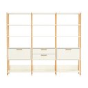 Ver imagem 1 de Estante de Livros 100% MDF 216cmx185cm Estantes 3 Unidades Dalla