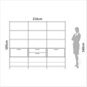 Ver imagem 5 de Estante de Livros 100% MDF 216CMX185CM Estantes 3 Unidades Dalla Branco/Freijó/Off White