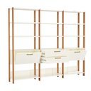Ver imagem 4 de Estante de Livros 100% MDF 216CMX185CM Estantes 3 Unidades Dalla Branco/Freijó/Off White
