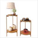 Ver imagem 2 de Conjunto Mesa Lunis Sala Abajur Pés Metal Nature/bronze