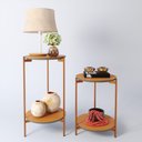 Ver mais imagens de Conjunto Mesa Lunis Sala Abajur Pés Metal Nature/bronze