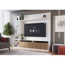 Ver imagem 4 de Rack com Painel para TV até 60 Polegadas 200CMX149,5cm Impressão Ripada e com Cristaleira e Adega Capri Branco