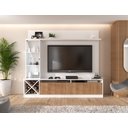 Ver imagem 1 de Rack com Impressão Ripada e Painel para TV até 60 Polegadas com Cristaleira e Adega Capri