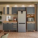 Ver imagem 2 de Cozinha Modulada Intenza Nubia 4 Peças Freijó/chumbo - Nicioli
