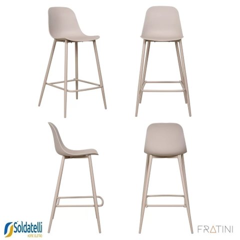 Kit 4 Banquetas Miami Alta 101cm Várias Cores - Fratini