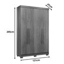 Ver mais imagens de Guarda Roupa Solteiro 4 Portas Recife C/ Pés Salleto