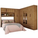 Ver imagem 1 de Guarda Roupa Modulado Carioca Hercules Casal 11 Portas 6 Gavetas e Espelho Cor Cinamomo