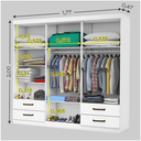 Ver imagem 3 de Guarda Roupa Modulado Carioca Hercules Casal 11 Portas 6 Gavetas e Espelho Cor Cinamomo