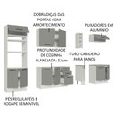 Ver imagem 5 de Armário de Cozinha Completa 290cm Branco Cinza Agata Madesa 05
