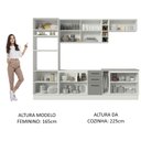 Ver imagem 6 de Armário de Cozinha Completa 290cm Branco Cinza Agata Madesa 05