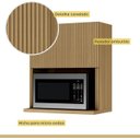 Ver imagem 3 de Armário Aéreo Modular Rainha Ripado Nesher MDF com 1 Porta Basculante Marrom