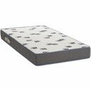 Ver imagem 1 de Colchão Solteiro 88x188x14 Espuma D33 Bordado Light Branco Azul - Ortobom