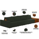 Ver imagem 4 de Sofá Ilha Modular para Sala 392cm com Puff Dublin K01 Veludo Verde Sintético Caramelo - Lyam Decor