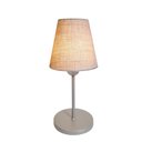 Ver imagem 1 de Abajur Cabeceira para Quarto Cone Vivare Md-2005 Cúpula em Tecido Cone - Bivolt - Cinza / Rustico Be