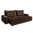 Ver imagem 1 de Sofá Retrátil e Reclinável 5 Lugares Berlim Evidence Suede Marrom