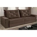 Ver imagem 4 de Sofá Retrátil e Reclinável 5 Lugares Berlim Evidence Suede Marrom