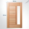 Folha de Porta Maciça 210x120cm Eucalipto Pm76 Lira Cruzeiro Portas - 2