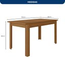 Ver imagem 3 de Conjunto Sala de Jantar Mesa Bellagio 150cm com 6 Cadeiras Clara Yescasa Carvalho