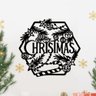 Hexágono de Natal 32cmx30cm - Cria Arte Laser Prata - 3