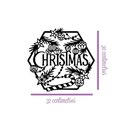 Ver imagem 2 de Hexágono de Natal 32cmx30cm - Cria Arte Laser Prata