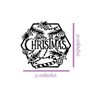 Hexágono de Natal 32cmx30cm - Cria Arte Laser Prata - 2