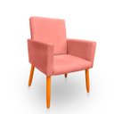 Ver imagem 6 de Kit 02 Poltrona Nina Decorativa Suede Rose para Escritorio, Sala Salão Biselos-Decor