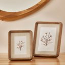 Ver imagem 6 de Kit Porta-retrato Arredondado em Madeira e Linho