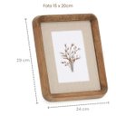 Ver imagem 3 de Kit Porta-retrato Arredondado em Madeira e Linho