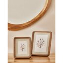 Ver imagem 7 de Kit Porta-retrato Arredondado em Madeira e Linho