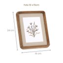 Ver imagem 4 de Kit Porta-retrato Arredondado em Madeira e Linho