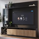 Ver imagem 1 de Rack com Painel Ripado para TV até 50 Polegadas 160cmx149,5cm Impressão Adega e Cristaleira Turim
